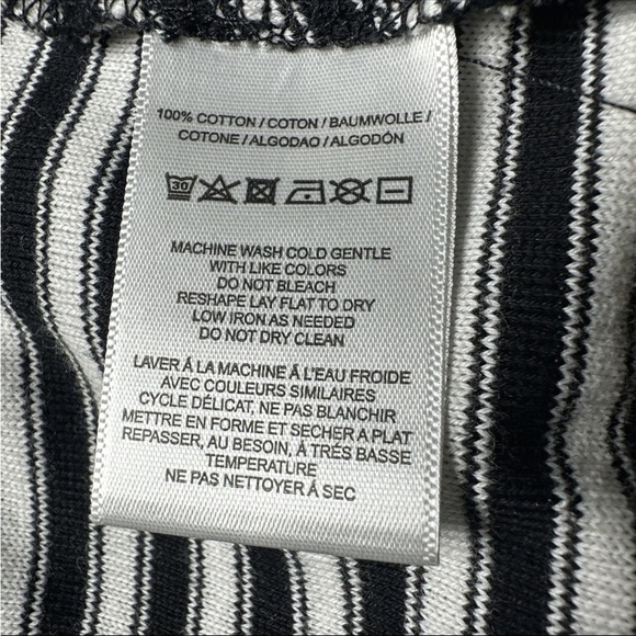 Free People Women’s Frenchie T-Shirt Dress Medium Half Sleeve Striped Cut Out - Picture 12 of 13